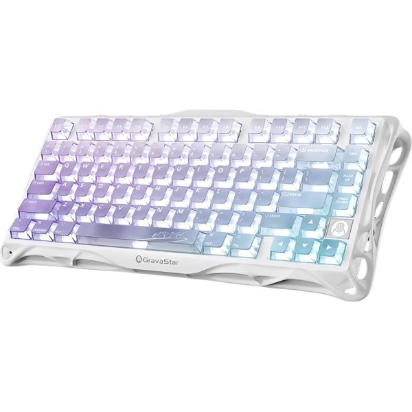 Teclado Wireless GravaStar Mercury K1 Lite RGB 75% - Crystal Aurora
